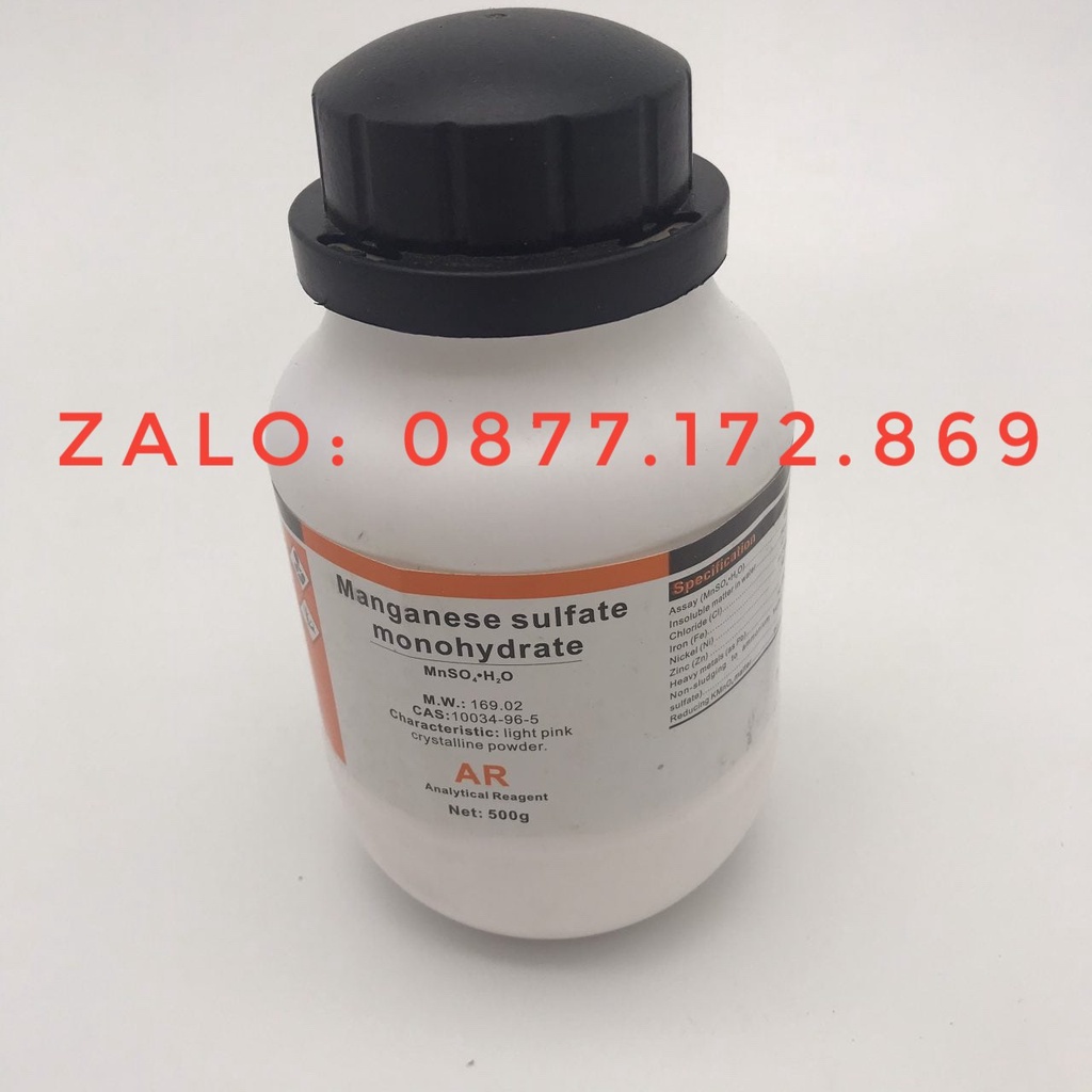Hoá chất MnSO4.H2O manganese sulfate monohydrate lọ 500g mangan sulfat