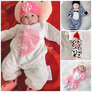 Áo liền quần Body nỉ băng lông cho bé Trai bé Gái Hàng Quảng Châu