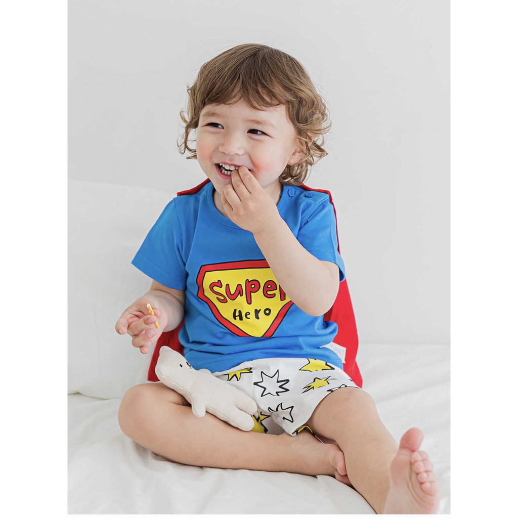 Bộ Ngắn tay Cotton Bé Trai, Chất Liệu Cotton Giấy Hàn Quốc, Họa tiết Siêu Nhân Dễ Thương Mẫu Mới 2021