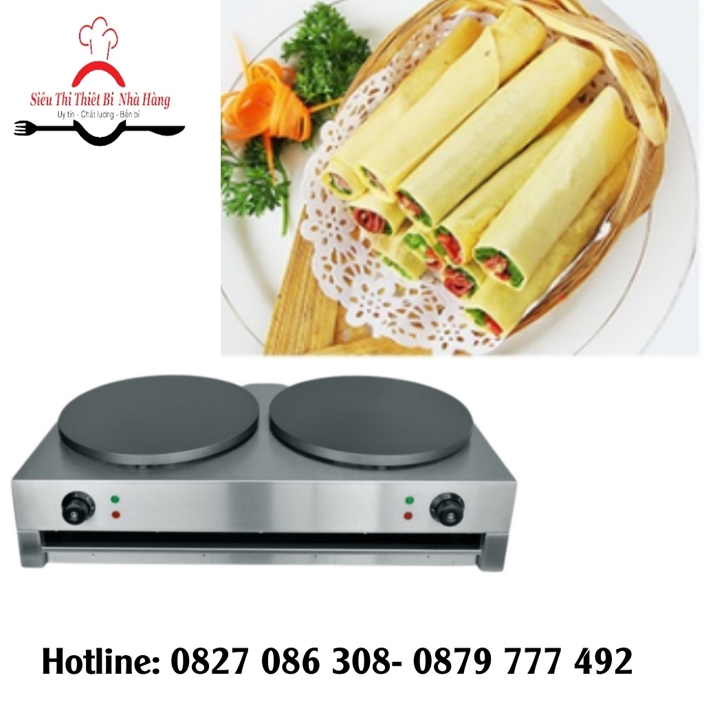 Máy làm bánh CREP đôi dùng điện_CHÍNH HÃNG bảo hành 12 tháng