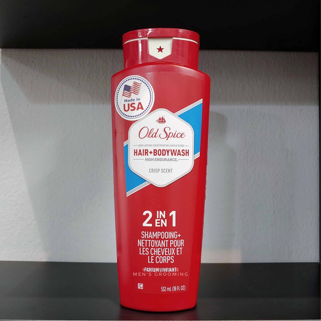 Sữa Tắm Gội 2 trong 1 Old Spice Hair BodyWash 2 in 1 - 532ml | Mùi hương Thể thao | Chính hãng USA