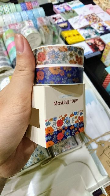 Băng dính trang trí washi tape đồng giá - 1 set gồm 2 cuộn