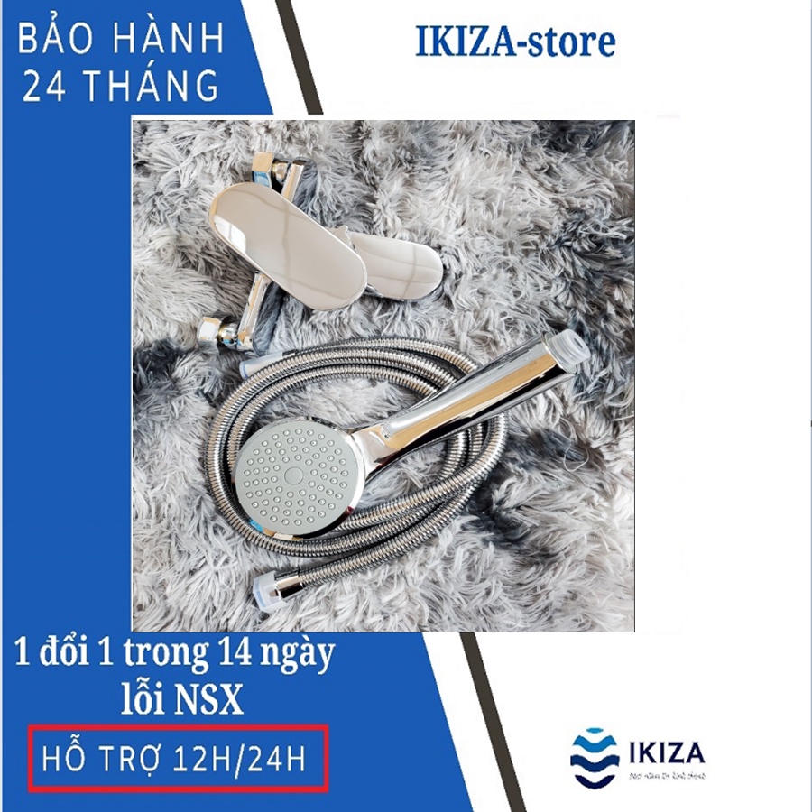 Bộ sen tắm 08s, bộ sen vòi inox 304 bóng IKIZA chính hãng giá tốt