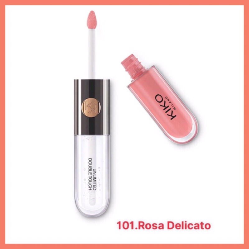 Son môi nữ 💖 𝑭𝑹𝑬𝑬𝑺𝑯𝑰𝑷 💖 Son Kiko Unlimited Double Touch 2 đầu bóng - nền