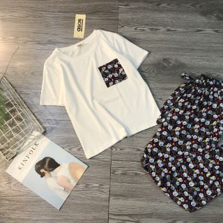 Bộ áo pull quần lanh mặc nhà