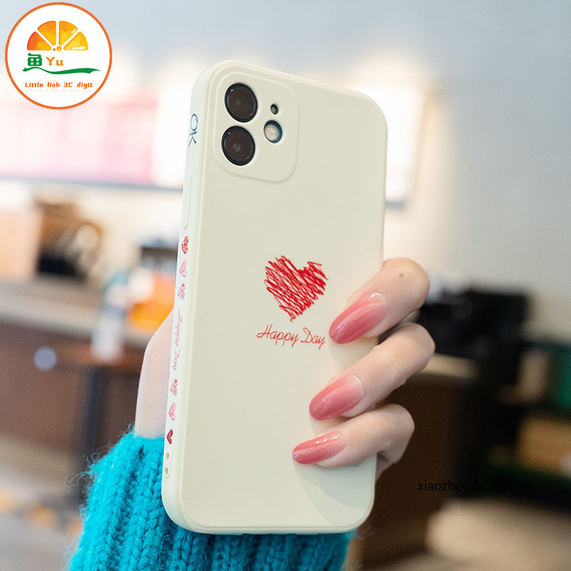 Ốp Lưng Mềm In Hình Trái Tim Đơn Giản Cho Iphone 12 Pro Max 11 Pro Max I7 Xsmax Xr Se2020 Xs 7plus 8plus 6plus | BigBuy360 - bigbuy360.vn