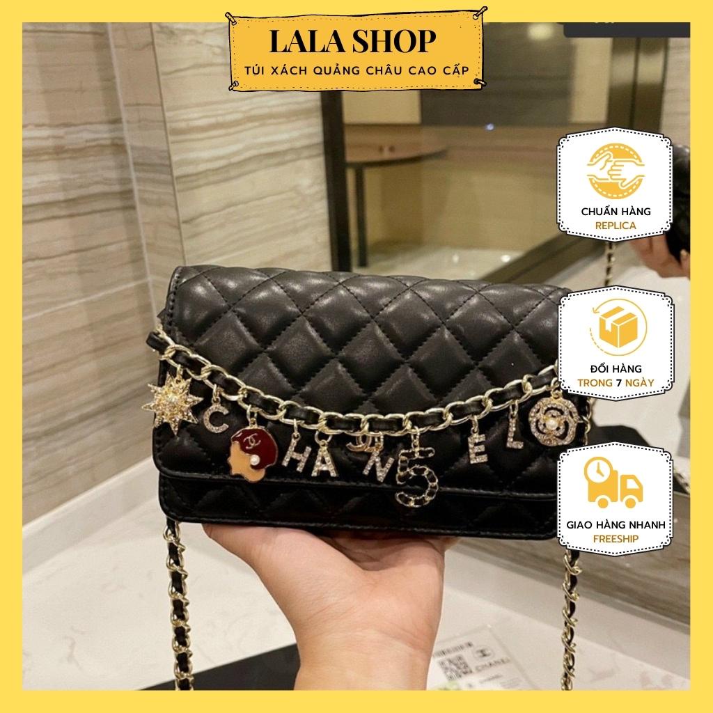 Túi xách nữ C.N xích tiểu thư - Túi đeo chéo Quảng Châu Size 22cm Đen - Full Box Tag