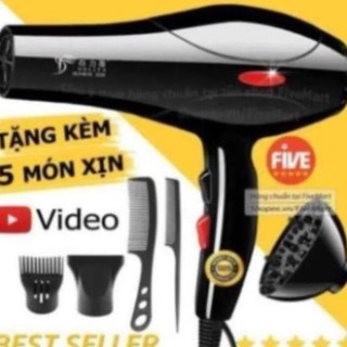 Máy Sấy Tóc Tạo Kiểu Deliya Công Suất Lớn 2200W Tặng Kèm Bộ Phụ Kiện 5 Chi Tiết
