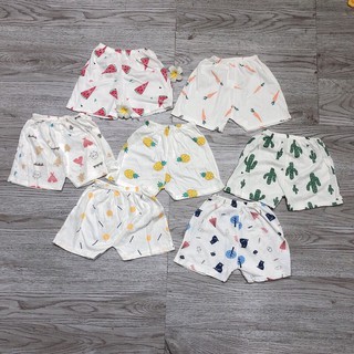 Combo 10 quần chục đùi cotton giấy cho bé