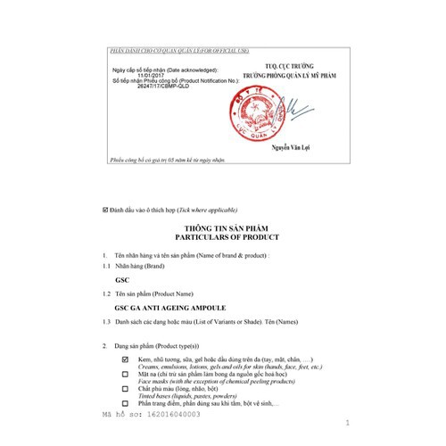 Tế Bào Gốc Nám, Trắng Da GSC+ Serum Tinh Chất Chính Hãng 100% Mờ Thâm Se Khít Lông.