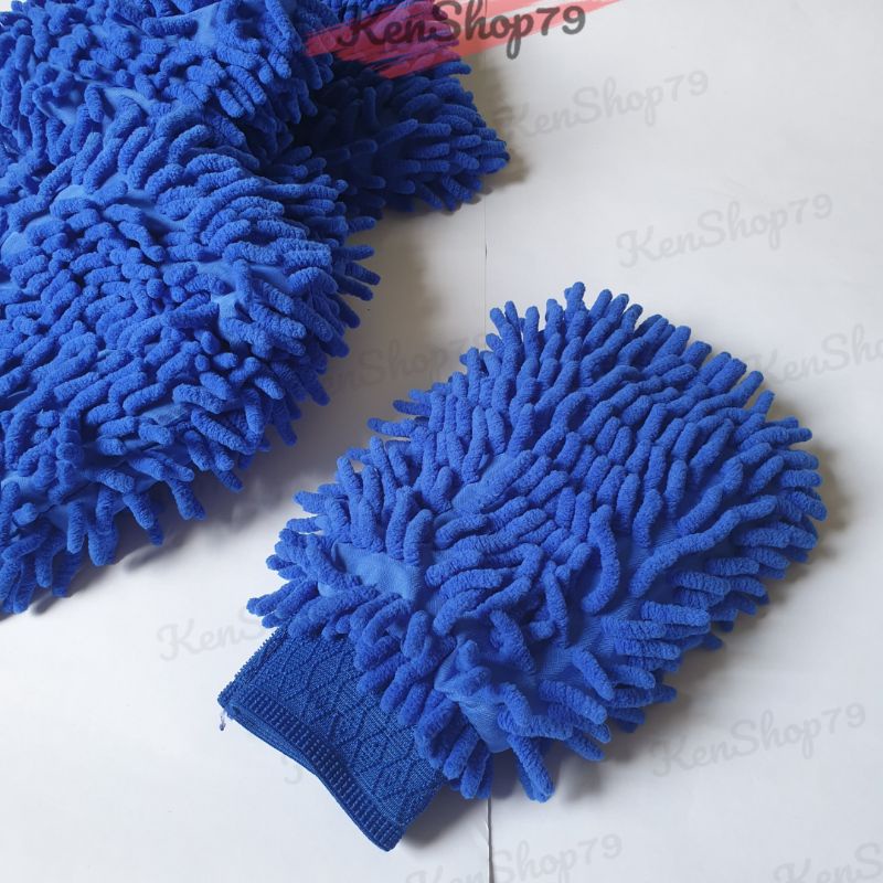 Găng Tay San Hô Microfiber Lau Rửa Ô Tô Xe Máy Siêu Mịn Tiện Dụng