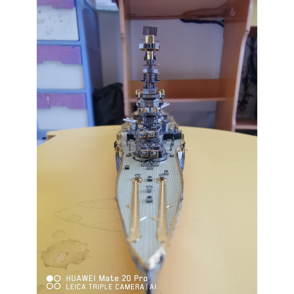 Chưa Ráp Mô Hình Thép 3D Piececool Tàu Chiến Thiết Giáp Hạm Hải Quân Nhật Bản Fuso Battleship