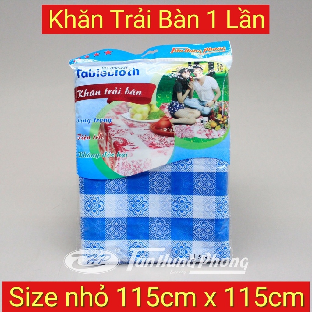 Khăn trải bàn nilon dùng 1 lần (10 cái/bịch)