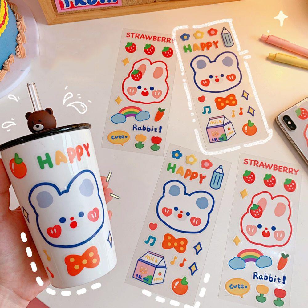 Sticker Dán Trang Trí Điện Thoại / Sổ Tay Hình Gấu Dễ Thương