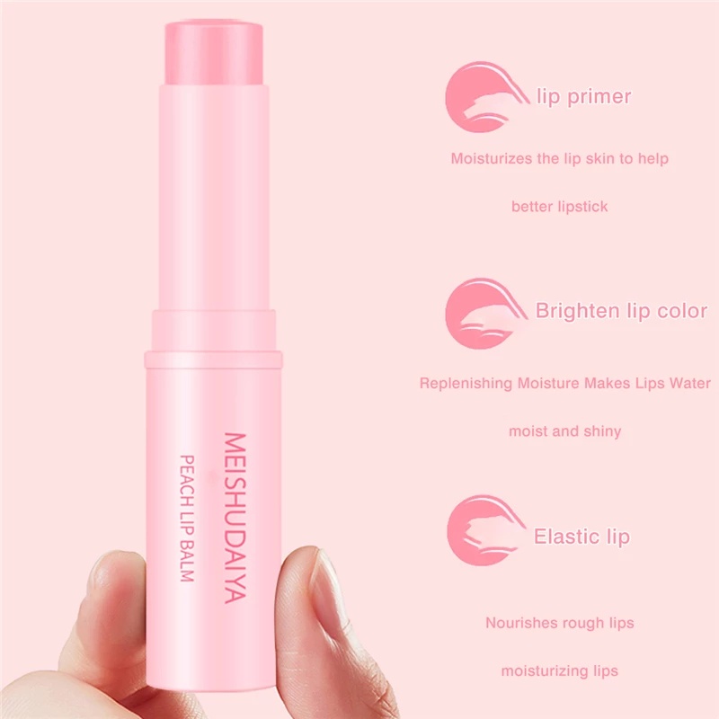 1 Son Dưỡng Môi Tinh Chất Đào Tự Nhiên Lâu Trôi Dưỡng Ẩm Thay Đổi Màu Sắc Theo Nhiệt Độ