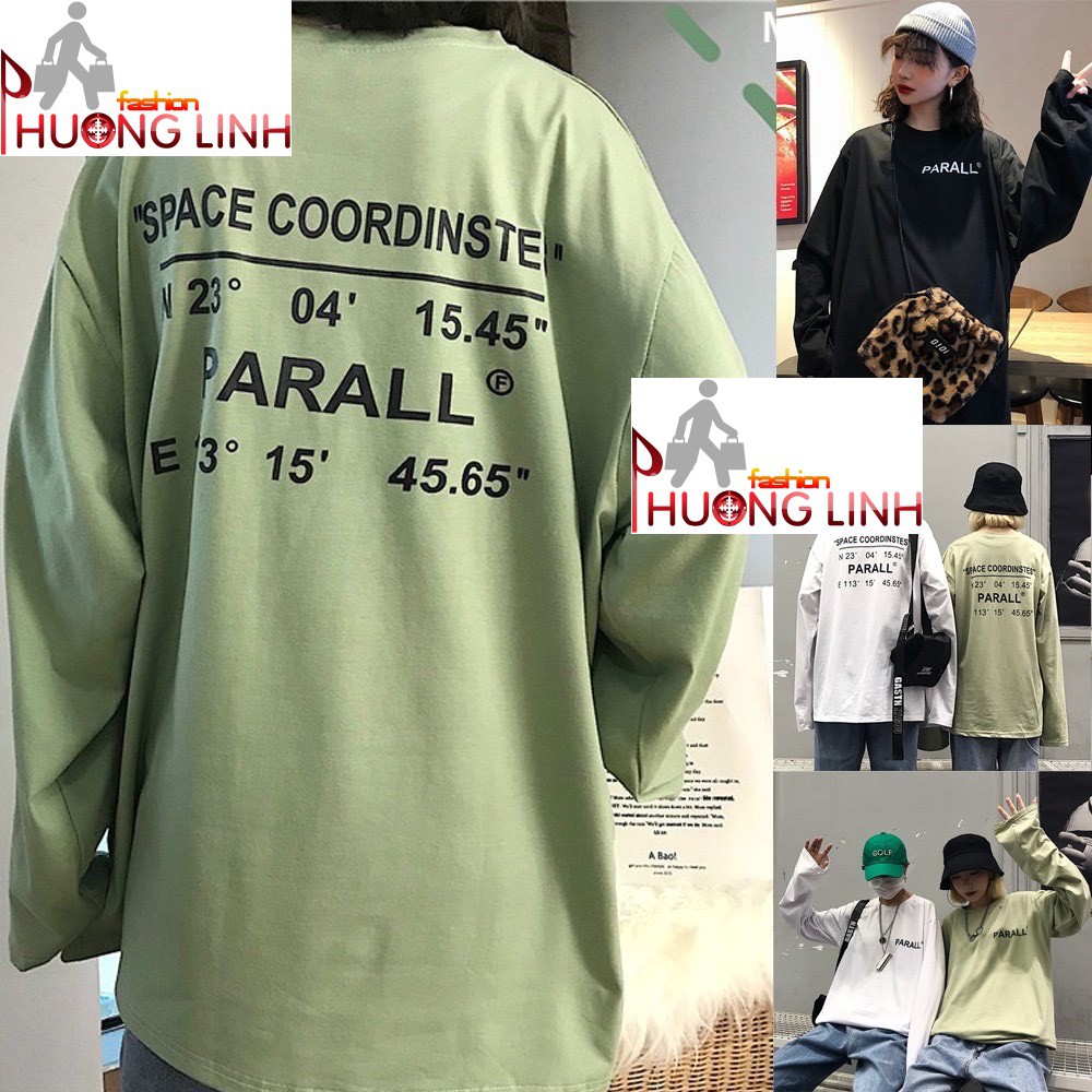 [Có full video] Áo thun dài tay unisex nam nữ đều mặc được - Space Coordinstes - Parall - Thời Trang Phương Ling - 01058
