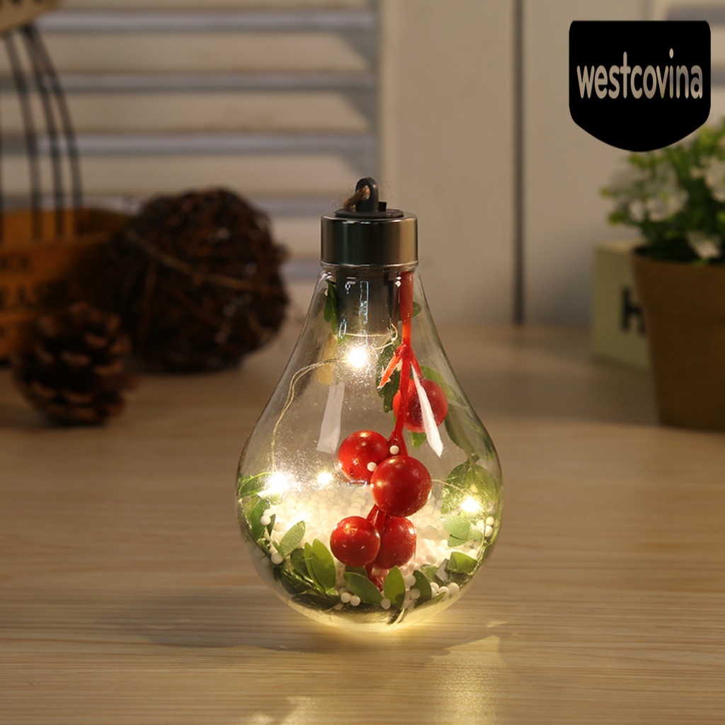 [Hot]☀ Đèn Ngủ Hình Quả Cầu Trong Suốt Chống Mòn Dùng Trang Trí Cây Thông Giáng Sinh