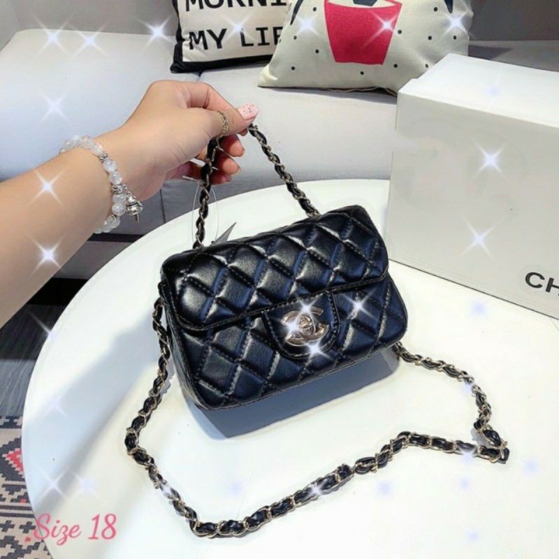 Túi đeo chéo classic size 18 thời trang