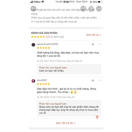 Dép lê giả da siêu bền cho nam