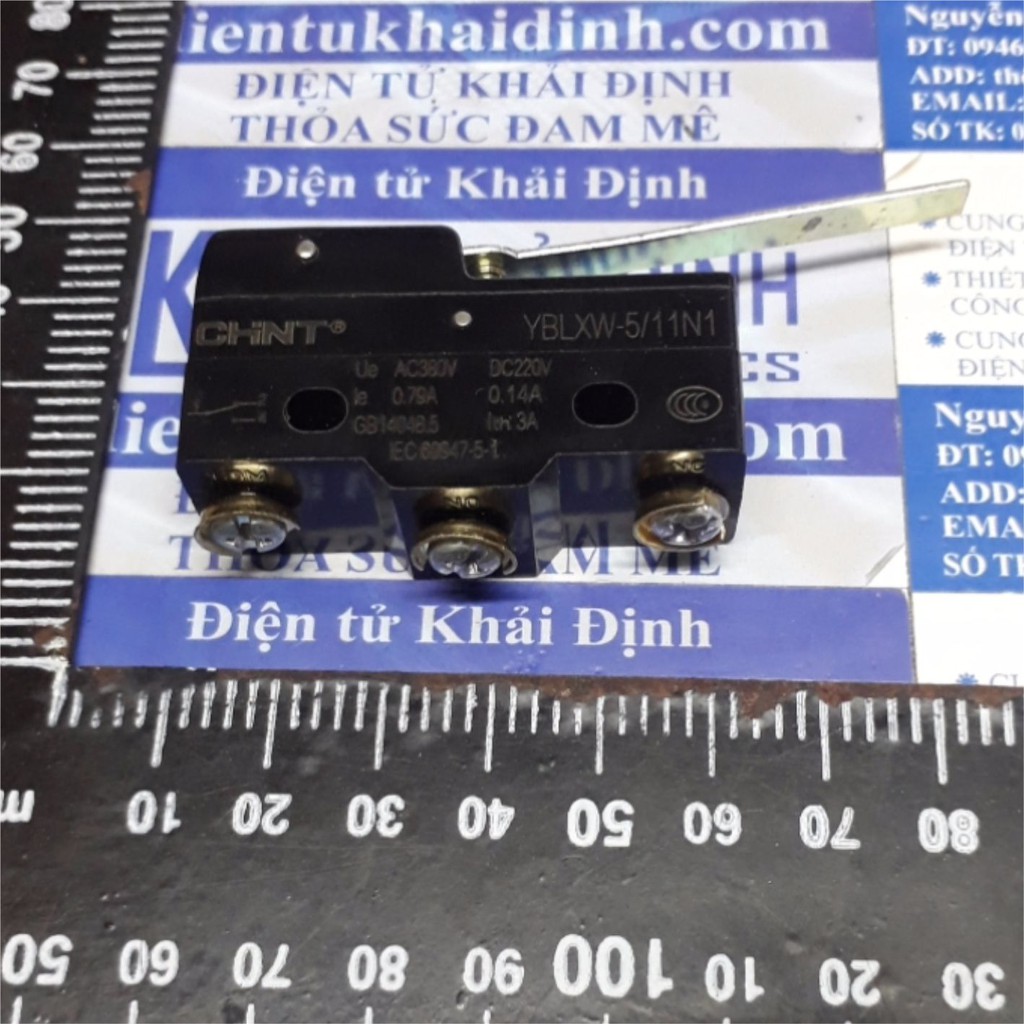 CÔNG TẮC HÀNH TRÌNH, MICRO SWITCH CHINT 3A, 220VDC/380VAC YBLXW-5/11N1 kde3667