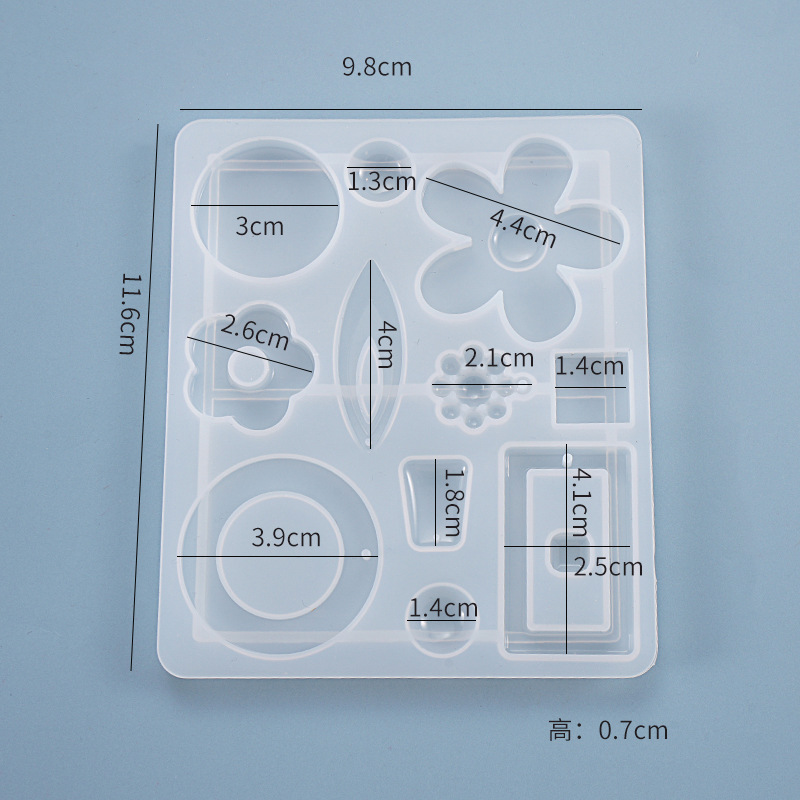 Khuôn Silicone Làm Trang Sức Hình Vuông / Bông Hoa / Tròn / Vuông