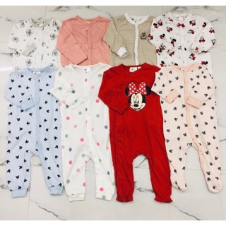 Sét 2-3 bộ Body liền tất và không tất H&M chuẩn xịn chính hãng xuất dư cho bé từ sơ sinh đến 3 tuổi