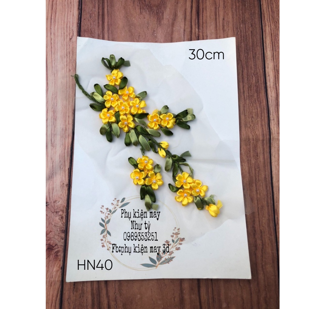 nhánh hoa ruy băng nhí xinh xinh 30cm