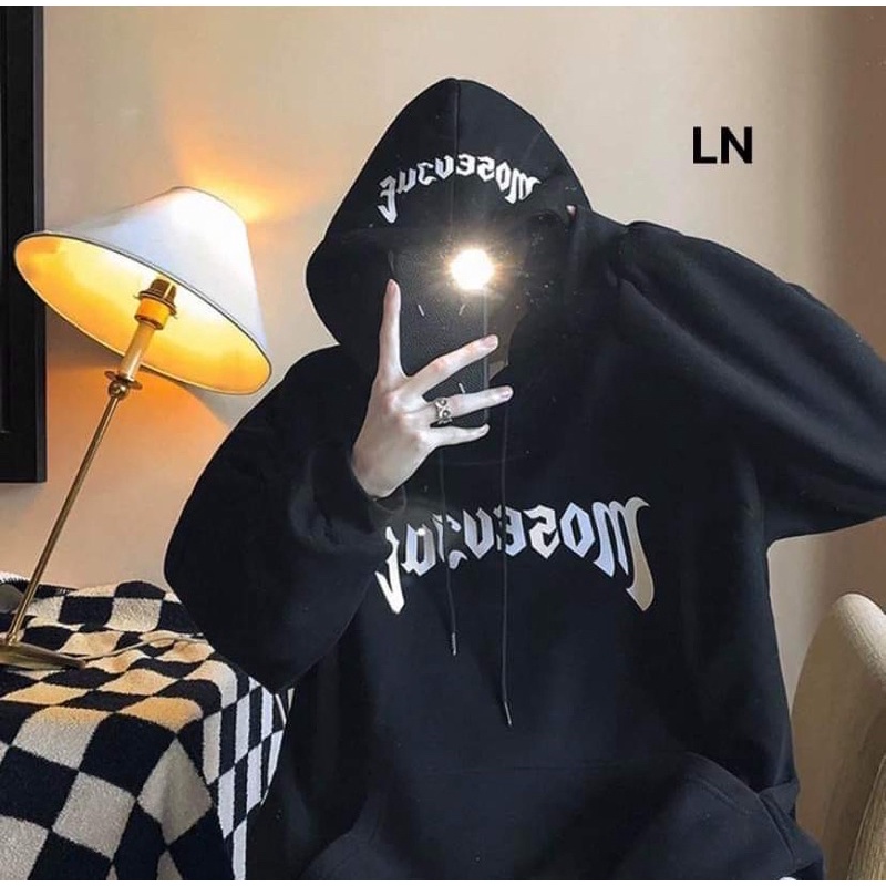 Áo hoodie MOSE in ngực và mũ LN12