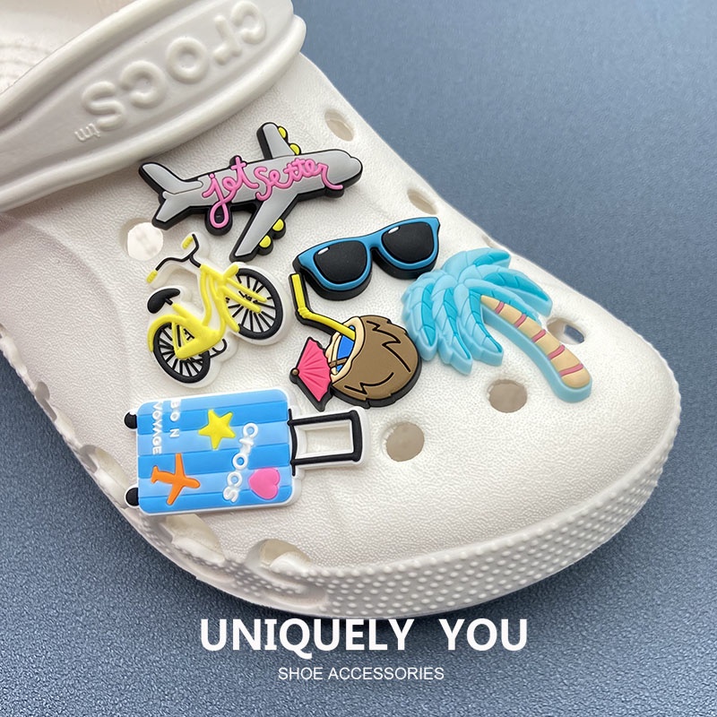 Crocs / jibbitz charms Phụ Kiện Trang Trí Giày crocs Họa Tiết Sê-Ri Thời Trang Mùa Hè