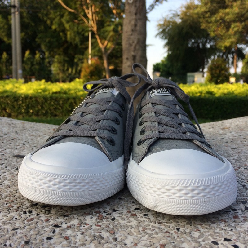 Giày Chuck 2 AllStar Cổ Thấp Xám Nhạt Nam