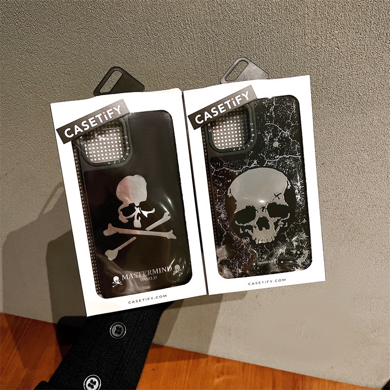 Ốp Điện Thoại TPU Cứng Chống Sốc Tráng Gương In Hình Đầu Lâu Cho iPhone 11 13 12 Pro Max 7 8 Plus XR X XS Max