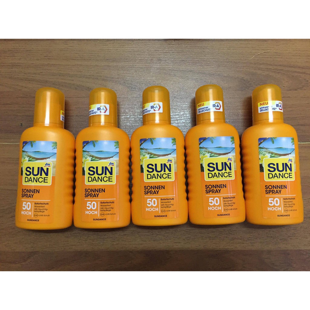 Hàng Chuẩn ĐứcKem chống nắng Sundance dạng xịt với chỉ số chống nắng SPF 50
