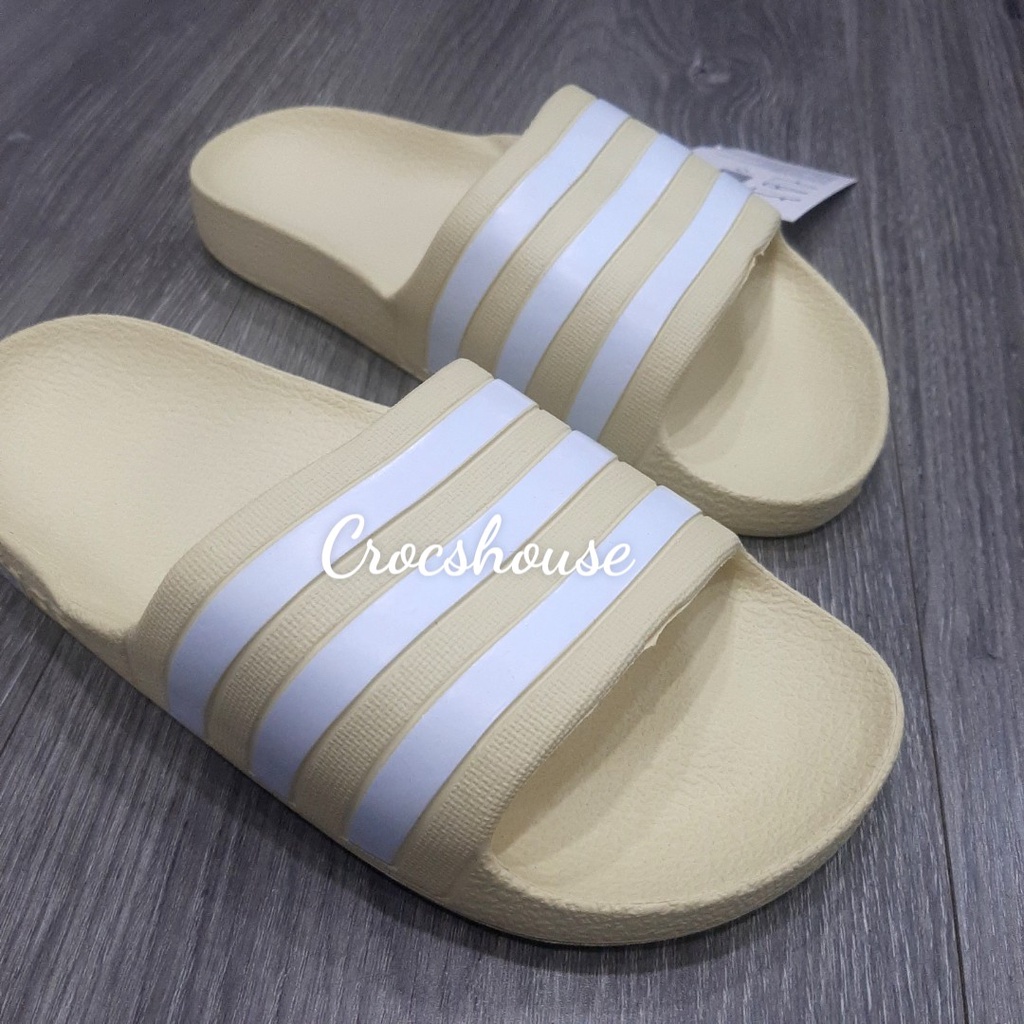Dép quai ngang 3 sọc adidas dạng đúc siêu bền mẫu mới 2021, dép nữ- Crocs house