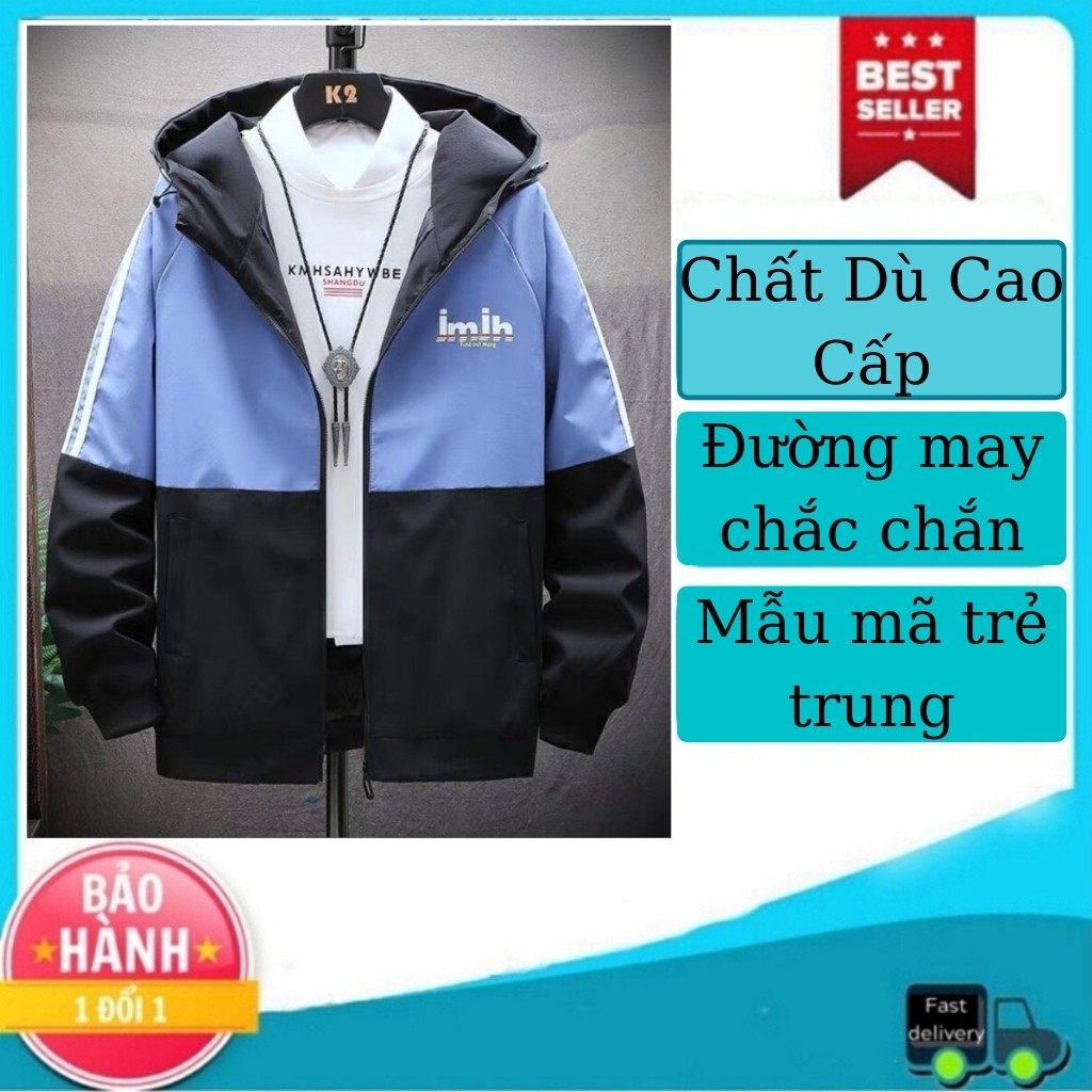 Áo Khoác Nam - Áo Khoác Dù JMJH Họa Tiết Cá Tính Phong Cách Trẻ Trung