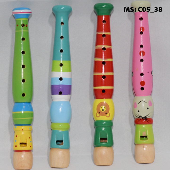 Còi gỗ dạng khèn sắc màu