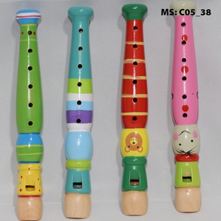 Còi gỗ dạng khèn sắc màu