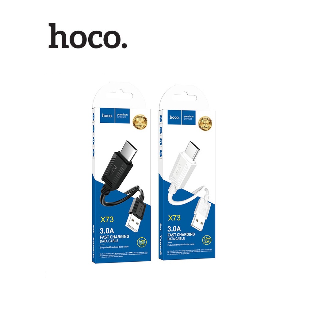 Cáp sạc và truyền dữ liệu Hoco X73 hỗ trợ sạc 2.4A/3.0A chất liệu TPE dài 100cm dành cho Smartphone.