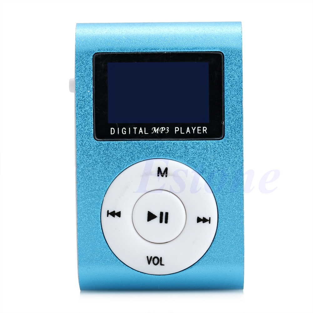 Máy nghe nhạc MP3 mini màn hình LCD hỗ trợ Micro SD TF 16GB giao diện sạc USB