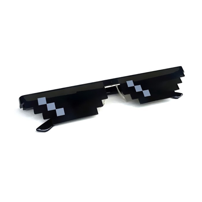 Thanh toán tại chỗ◆8 Bit Pixelated Thug Life Party Eyeglasses Mosaic Eyewear Sunglasses Men Women
