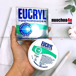 Bột Làm Trắng Răng EUCRYL Hương Bạc Hà 50g