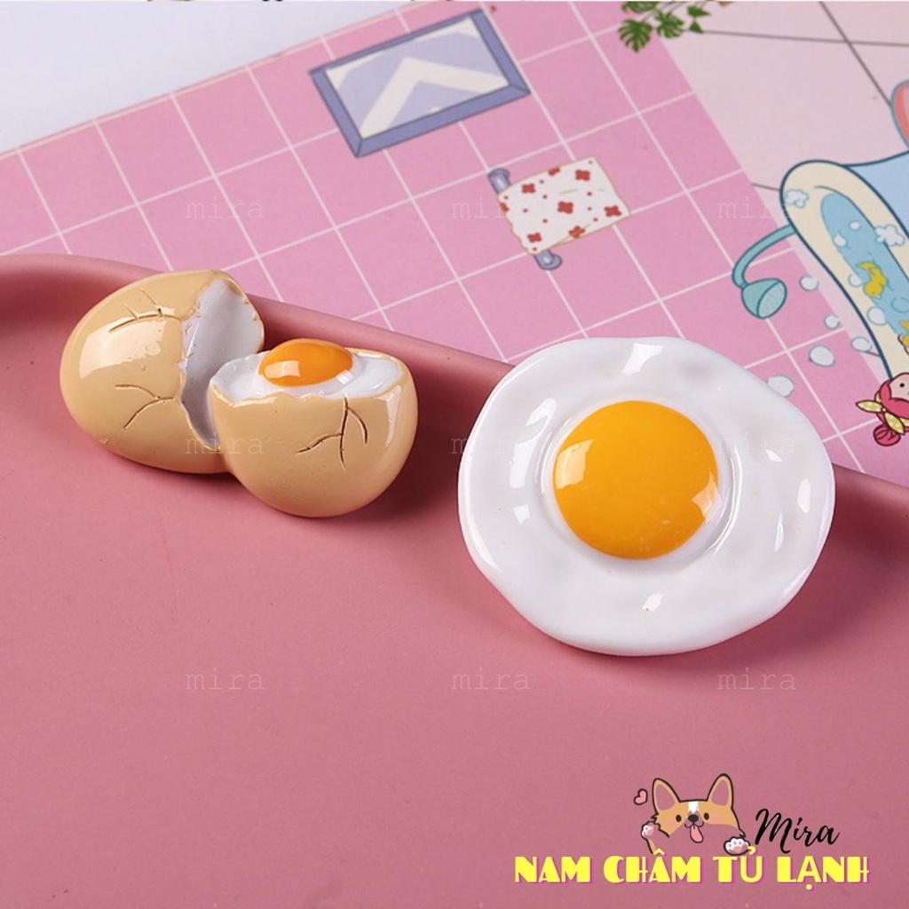 Nam Châm Tủ Lạnh 3D Mô Hình Trứng Gà Trang Trí Bếp Phong Cách Phụ Kiện Bếp Bắc Âu, Quà Lưu Niệm MIRA-3D68015
