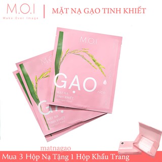 Mặt Nạ Gạo Tinh Khiết Dưỡng Trắng Thải Độc Cho Làn Da Căng Mọng-set 3 Miếng