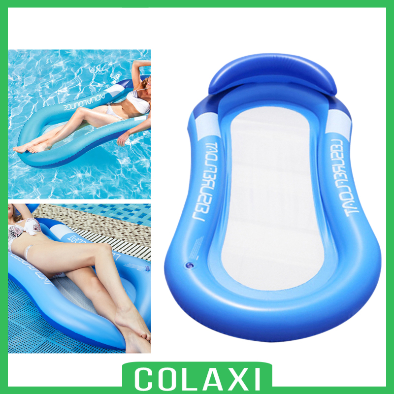 [COLAXI]Durable Pool Float Bed Floater Water Mat Lounger Beach Toy Air Bed Mattress