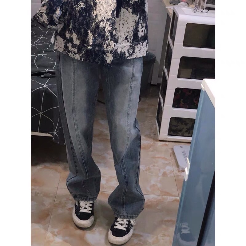 Quần bò jeans ống rộng màu khói đậm nhạt Ulzzang siêu chất ❤️