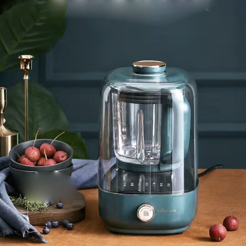 Máy xay nấu làm sữa hạt cách âm chống ồn BEAR PBJ-B06W1 màu xanh/trắng bảo hành chính hãng 12 tháng