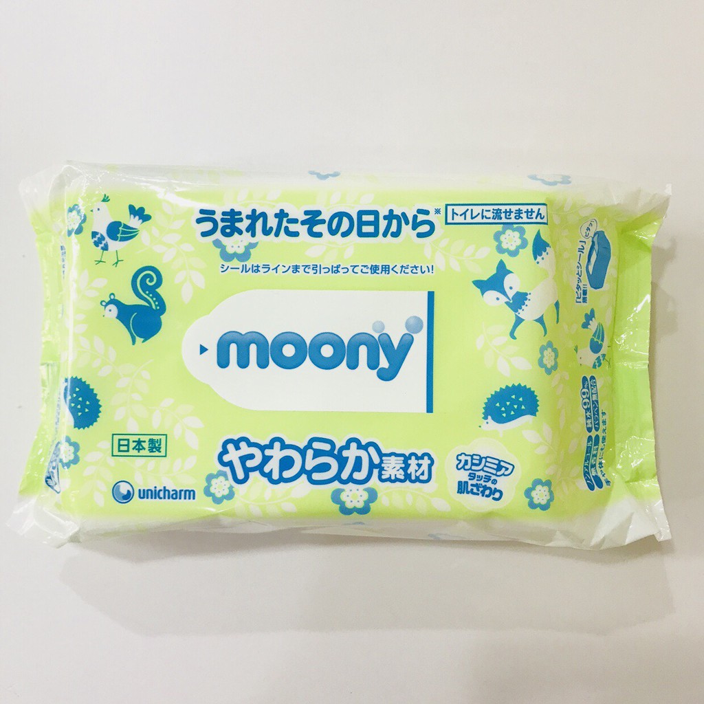 Combo khăn ướt Moony 80 tờ x1 gói Nhật bản