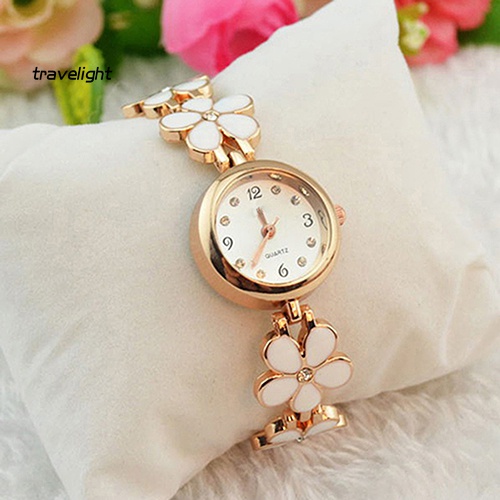 Đồng Hồ Đeo Tay Đính Đá Họa Tiết Hoa Cúc Thời Trang Dành Cho Nữ