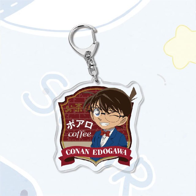 Móc khóa THÁM TỬ LỪNG DANH CONAN Detective Conan ver COFFEE keyring in hình mica acrylic anime chibi dễ thương xinh xắn