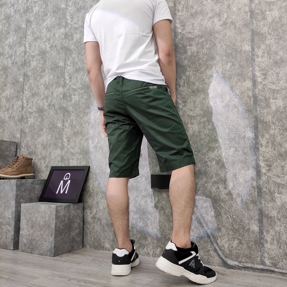 Quần short nam kaki Q182 (Nâu rêu) MĐ | BigBuy360 - bigbuy360.vn