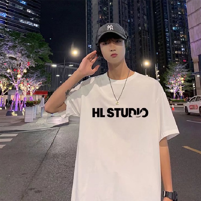 Áo Thun Nam Tay Ngắn Dáng Rộng In Chữ Thời Trang Size M-5XL